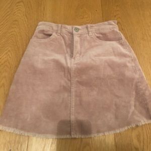 Brandy Melville pink corduroy skirt